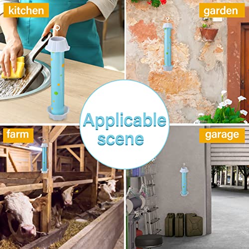 Qualirey 12 Pcs Sticky Fly Trap Fly Stick with Hanging Hook Adhesive Flying for Indoor Outdoor Trap Houseflies and Flying Insects Mosquito Bee Moth (Blue Polka Dots) - style: Blue Polka Dots