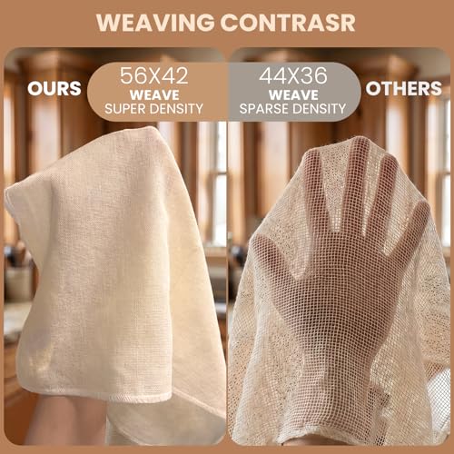 18Pcs Cheese Cloths 18x18 Inch, Grade 100 Cheesecloth for Straining | Reusable Cheese Cloth With Reinforced Edges, Unbleached Cotton Muslin Fabric Strainer for Baking,Juicing,Milk,Cheese, Crafts - size: 18 PCS - 18x18 Inch