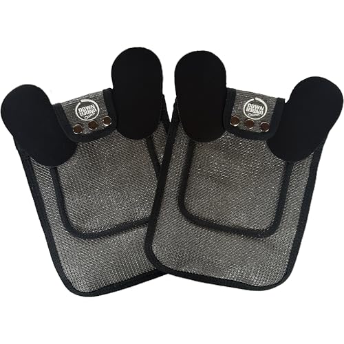 DOWN UNDER OUTDOORS 2 Small Extra Long Bantam Chicken Saddles (Gray Mesh) | Adjustable Straps, Chicken Apron, Poultry Saver, Pet Supplies, Including Shoulder Cover, Heavy Duty Shade Cloth Mesh - color: Dark Grey Mesh