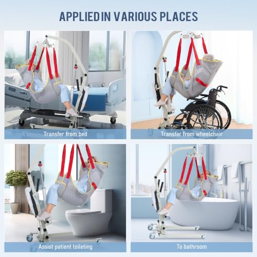 Lift Sling for Transferring Patients,for Elderly and Disabled,Up to 510lb | Full Body Lift Sling, Premium Mesh Transfer Sling for Bed Positioning & Lifting, Breathable & Sturdy Fabric