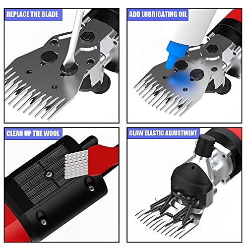 550W Professional Electric Sheep Clipper, 6 Speeds Heavy Duty Dog Shears for Thick Fur - color: 1.sheep Shears