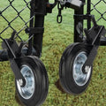6" Heavy Duty Farm Gate Wheel - 500LB Solid Rubber Gate Helper Wheel for 1-5/8" Thru 2" Metal Tube/Swing Gate, Chain Link Fence, U-Bolt Install, 2 Pack