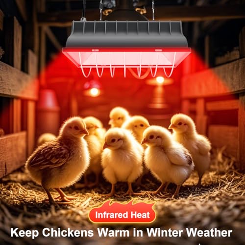 250W Chicken Coop Heater Brooder Bulb Repalcement, Heater Lamp Tube for 30 Chicks Or Ducklings, Poultry Habitat Supplies 250 Wattage Large Heating Lamp Tube Replacement for Amphibians, Livestock, Pets - color: Red-2Pack