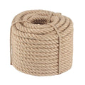 Twisted Manila Rope 1/2 in x 100 ft Natural Hemp Rope Thick Jute Ropes for Railing Docks Tug of War Decorating Crafts Nautical Landscaping Swing Hammock - size: 1/2inch x 100feet