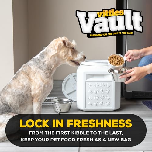 Gamma2 Vittles Vault Pet Food Storage Containers - Sealed Dog and Cat Food Storage Container, Fits up to 25lbs, Made in the USA - [12"L x 13.75"H] | Sealed, Made in USA - size: 25 Pounds
