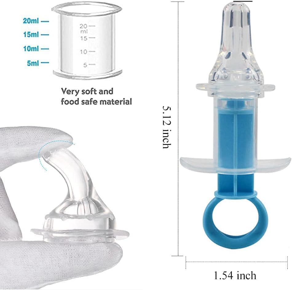 1Pc Blue Pet Medicine Feeder Liquid Oral Syringe Milk Nursing Bottles Syringe Soft Tip Plastic Pet Medical Feeding Tool for Dog Puppy Cat, Kitten Nursing Supplies