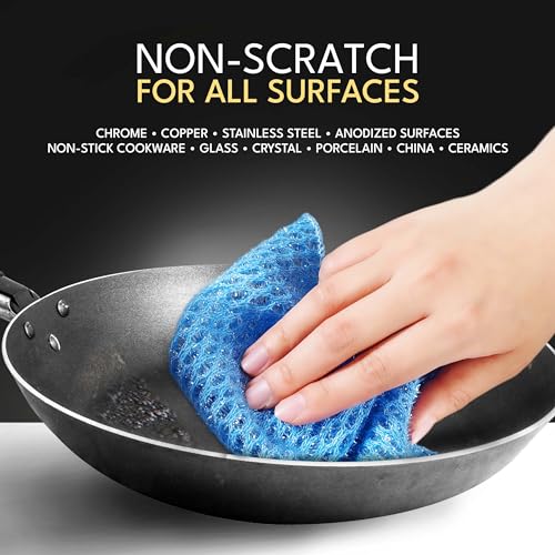 Non Scratch Dish Scrubbers for Cleaning Dishes (3PK) - Reusable Kitchen Sponge - Replace Dish Sponges for Washing Dishes - Best Household Scrubbing Pad & Alternative Dishwashing Scrub Pads Supplies - color: 3pk All Purpose