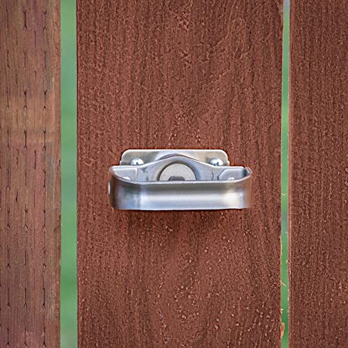 National Hardware Heavy Duty Swinging Door Latch, Stainless Steel | Auto-Locking and Padlock Ready; WeatherGuard Finish for Shed, Barn and Outbuilding Doors, Rust-Free Build