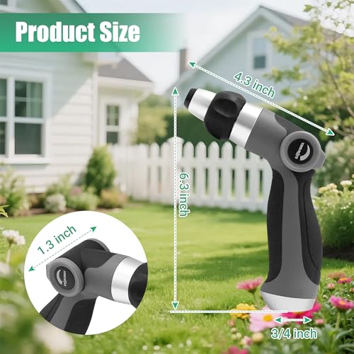 Garden Hose Nozzle Sprayer, Heavy Duty, High Pressure | Heavy duty, High pressure, Leak-free, Comfort grip, Thumb control, Universal fit - size: Small