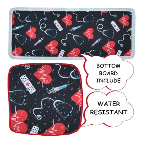 NGIL Utility Water Resistant Tote Bag | Work Tote for Women, Nurse Bag, Teacher's Choice Purse, Gym Bag, Everyday Organizer Top Zipper Closure - color: Cure With Love- Black