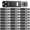 24 Pcs 3 Inch Lock Hasp Latch, 3 Inch Padlock Hasp Latch Set, Heavy Duty Black Door Lock Hasp Latch for Cabinet, Gate, Fence, Window, Garden, Yard Security