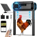 Automatic WiFi Chicken Coop Door with HD Camera, Door Status Display, Talkback Function, APP, Timer, Remote Control and Anti-Pinch, 5000mAh Battery Operated & Solar Powered Auto Chicken Door Opener