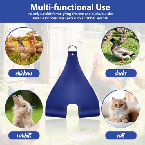 BESTonZON Chicken Holder Bag Pu Poultry Weighing Bag with Portable Handle Chicken Carrier Sling for Chickens Ducks Roosters Rabbits Cats Removable 11.02 X 7.87 X 0.39 in