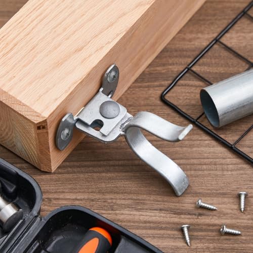 Zonon 2 Pcs Gate Fork Latch, Suitable for 1-7/8" Fork, Fence Latch Hardware Wall Mount for Chain Link Farm Fence Gate Flat Wooden Posts, Pressed Galvanized Steel - size: 1-7/8"