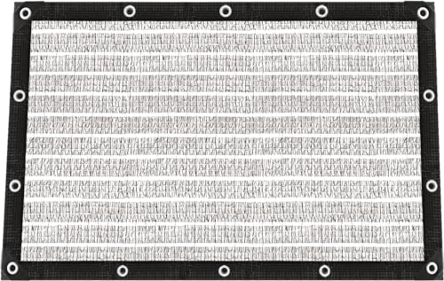 80% Silver Shade Cloth for Garden,Pergola,Greenhouse,Chicken Coop,Kennels,Shade Cloth with Grommets,Simple Hanging Covers - size: 6.5ft×6.5ft