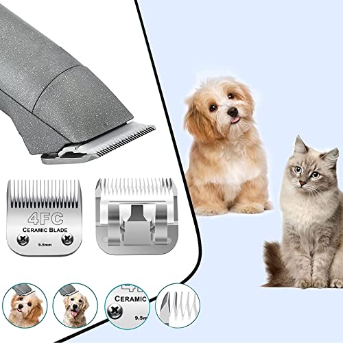 5PACK Dog Grooming Clipper Replacement Blades Compatible with Andis Clipper | For Oster A5/Wahl KM Series Dog Clipper with Ceramic Blade & Stainless Steel Blade (#10+5FC+7FC+3FC+4FC) - color: #10+5fc+7fc+3fc+4fc