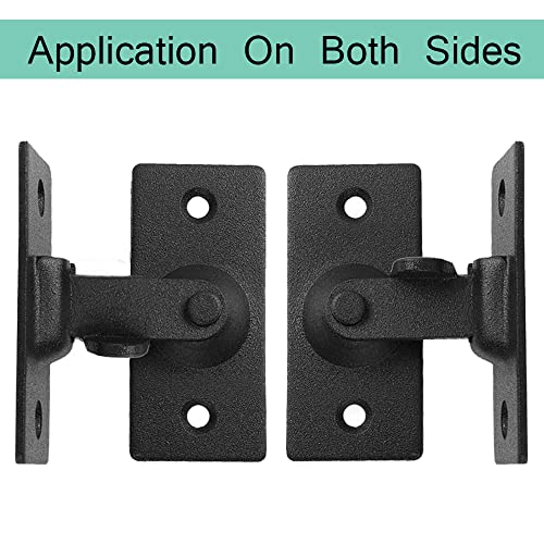 WANLIAN MINI Size Pocket Door Lock, 90 Degree Sliding Door Lock | Quick-Access Locking for Privacy in Bathroom, Toilet, RVs & Small Spaces, Left Or Right Application, 304# Stainless Steel - color: Black 2pcs, size: Mini