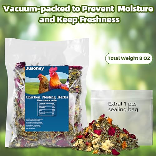 8 OZ Nesting Herbs for Chicken Coop, Premixed 8 Dried Herbs Nesting Pads for Chicken Coop, Promotes Egg Production - size: 8 OZ