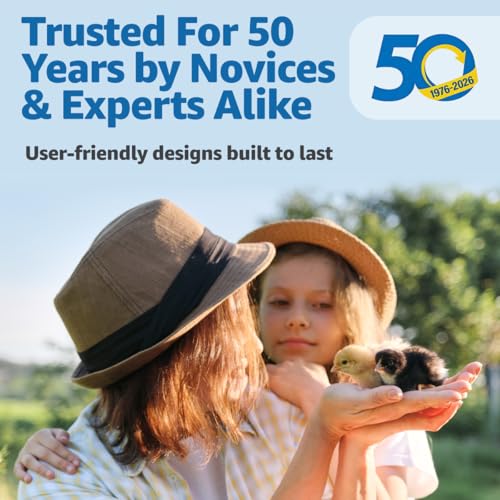 Brinsea Ovation 28 EX Egg Incubator, Humidity Control & Educational Book | 50+ years of trusted precision! Built-in automatic humidity, auto-turn & temp alarms take the stress out of hatching 28 eggs - style: With Book