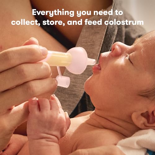 FridaMom Colostrum Collection Kit, Safe Materials, Hospital Bag Ready, 15pc | Catch, Store & Feed Breastmilk, Includes 6 Collectors, 6 Labels, Brush, Cloth & Case - style: Colostrum Kit