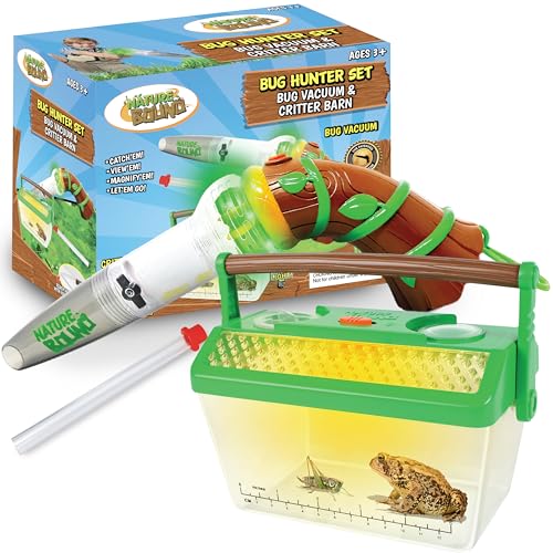Nature Bound Bug Catcher Toy, Eco-Friendly Bug Vacuum, Catch and Release Indoor/Outdoor Play, Ages 3 to 12, Green, Complete Kit for Kids, Includes Capture Core with Magnification - style: New Style