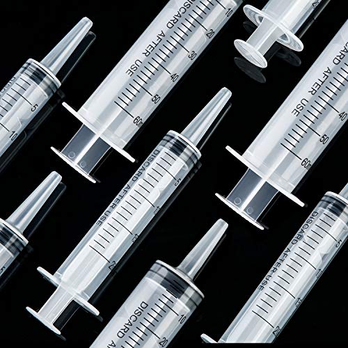 Boao 10 Pack Plastic Syringes Without Needle Epoxy Resin 20 ml,60 ml | Measuring Syringe for Precise Measuring, Epoxy Applicator in Resin Crafts Labs Pet Feeding Oil Glue liquid Dispensing - size: 20 ML, 60 ML
