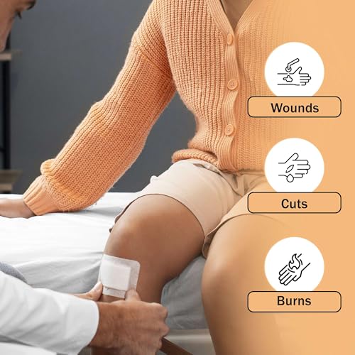 Bordered Gauze Island Dressing 4x4-25 Wound Bandages for Wound Protection - Good for Hospitals, Medical Facilities, First Aid Kits, and More - style: 4x4