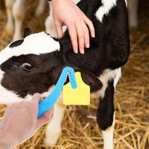 VANZACK 2pcs Livestock Ear Removing Tool Ear Skin Magnet Cutter for Cattle Cow Goat Sheep Pig