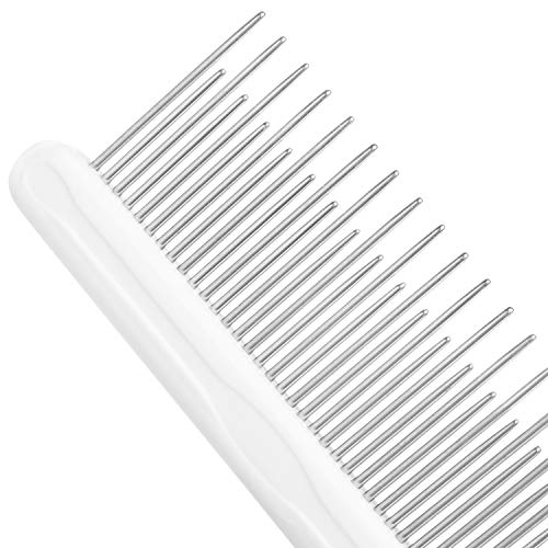 Grooming Comb for Long & Curly Hair in Dogs & Cats - Top Pet Detangler Brush - Removes & Prevents Matted Fur - Perfect for Goldendoodle, Poodle Mixes, and Cat Undercoat | Removes and helps prevent matted fur on goldendoodles, poodle mixes, and cat underco