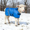 2pcs All-Weather Calf Blanket with Fleece Lining & Windproof Shell - Versatile Goat Blankets for Winter and Durable Sheep Blanket with Full Belly Coverage (Blue 2pcs) - color: Blue