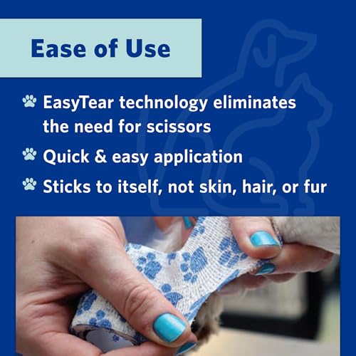 OVIK Health PetFlex No Chew – Flexible Self-Adhering Elastic Bandage for Wound Care – First Aid Wrap for Small Animals Like Dogs, Cats, and Other Pets - 2 inch, 2 Rolls - color: No Chew, size: 2 Count