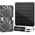 Solar Powered Fan Kit, 30W Solar Fan, Solar Panel Fan Kit, IPX7 Waterproof Fans Exhaust Intake Mounting for Outside Greenhouse Shed Chicken Coop - size: 30