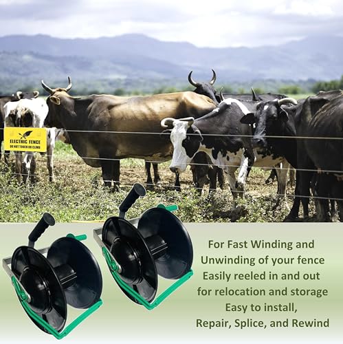 PK2 Electric Fence 3:1 Standard Geared Reel Plus 4 Warning Signs - size: 0 ft x 2 standard reel
