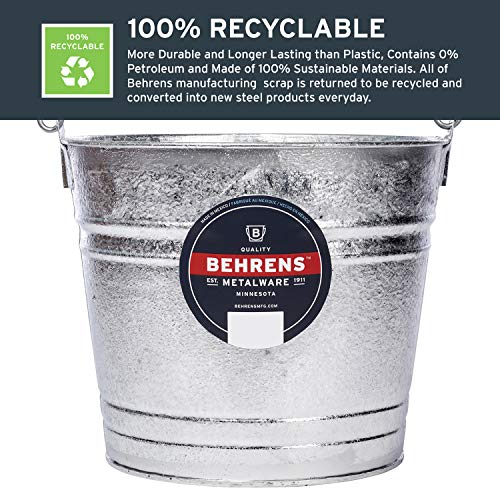 Behrens 1212 12-Quart Steel Pail - size: 12-Quart, style: Hot Dipped