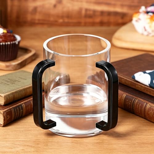 2 Pcs Acrylic Judaica Washing Cup with Dual Handles Netilat Yadayim Negel Vasser Hand Washing Cup for Jewish Ritual Shabbat Passover Home Synagogue Use