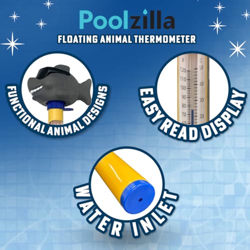 Floating Shark Thermometer for Pools, Spas, Hottubs, & Aquariums | Floating Shark Thermometer for Pools, Spas, Hottubs, & Aquariums - Shatter Resistant - color: Shark