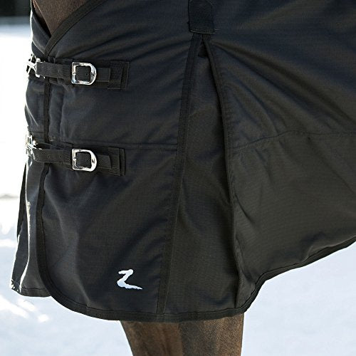 HORZE Nevada 1200D Waterproof Turnout Sheet - Black - Size: 57 - size: 56 in