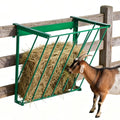 Metal Livestock Hay Feeder, Goat Hay Rack, Wall Mountable&Hangable | Galvanized Goat Hay Feeder with Adjustable Distance Hooks, for Goats, Sheep, Horses, Cattle, Deer, Indoor and Outdoor Use