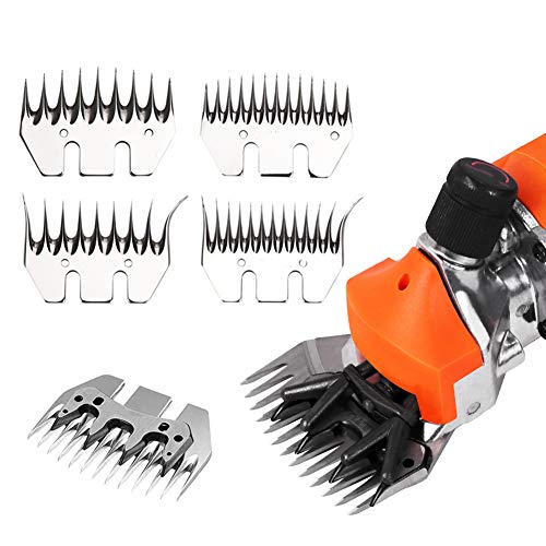 Stainless Steel Sheep Clippers 9 Tooth 13 Tooth Replacement Shearing Cutter Upper Serration for Sheep Goat Grooming, Smooth Efficient Cutting for Farmers Livestock Trimming - size: 9-tooth curved (+ swing )