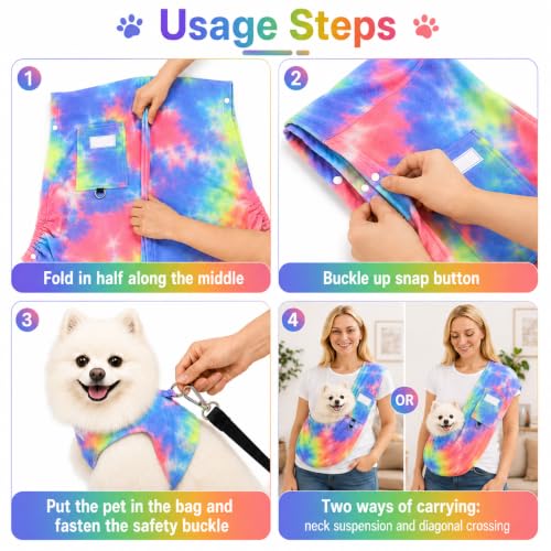 Cat Sling Carrier & Pet Sling for Small Dogs & Cats 3-14 lbs (Fruits) - color: Fruits