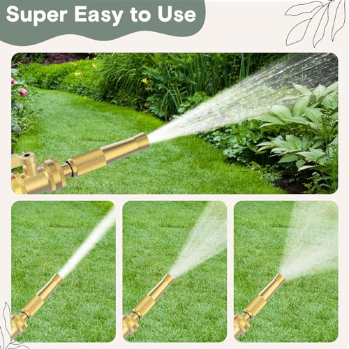 Twinkle Star Brass Twist Hose Nozzle, Hose Shut Off Valve, 4 Pack | 3/4" GHT Heavy-Duty Connector 4 Pack, On-Off Valve, Leakproof Operation - color: Nozzle Twist 4 Pack