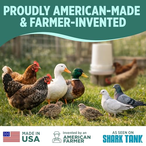 Poultry Pro Chicken Waterer for 5 Gallon Bucket, (Bucket Not Included) | As Seen on Shark Tank, Hands-Free Gravity Fed Water for Chickens, Ducks & Small Birds, Poultry Waterer, Chicken Water Feeder