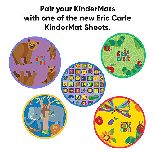 Toddler KinderMat Rest Mat with Pillow, 3/4 Inch Thickness, 8-mil Vinyl - color: Blue and Grey