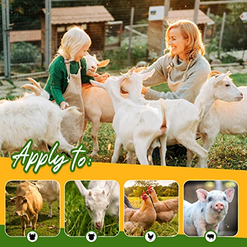 NEWTRY 5ml Livestock Syringe Adjustable Continuous Syringe with 10 Needles | Semi Automatic Syringe Adjustable Poultry Gun Stainless Steel with 10 Needles for Horse Sheep Cattle