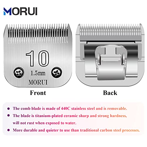 Detachable Pet Dog Clipper Blades UltraEdge Compatible with Oster A5,Wahl KM10 Series Clippers (10# 1.5mm- 2 Pack) - size: 10# 1.5mm- 2 Pack