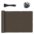 SUNLAX 3'x6' Brown Balcony Privacy Screen Fence Windscreen 90% UV Block | 90% privacy shield, windscreen cover, shade netting mesh cloth, durable fabric, grommets, patio backyard porch railing - color: Brown, size: 0 3' x 0 6'