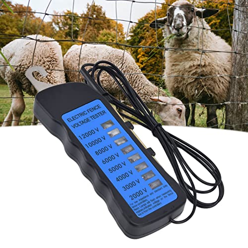 Electric Fence Tester MLD 002A6, 12KV Electric Fence Fault Finder, Equipped with Electric Fence Indicator Light for Farms, Gardens and Livestock Enclosures, 6.5x2.4x0.8in