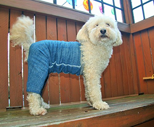 Original Dog Pants, E-Collar Alternative, Dog Diaper, Pajamas - Large, Blue - color: Blue, size: Large