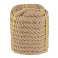 Twisted Manila Rope 1-1/4 in x 100 ft Natural Thick Hemp Rope for Railing Docks Tug of War Decorating Crafts Nautical Landscaping Swing Hammock - size: 1-1/4inch x 100feet
