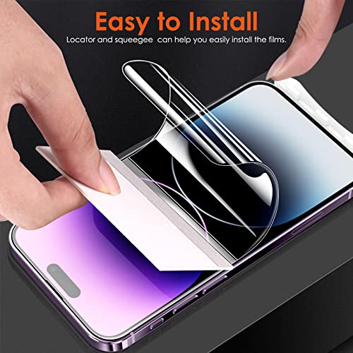 Screen Protector [3 Pack Soft Hydrogel Film for iPhone 15 Pro/15, Upgraded Non-breakable Flexible TPU] - size: iPhone 15 Pro/15 (6.1")